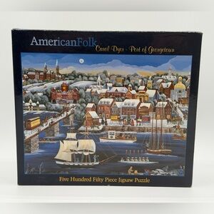 Ceaco American Folk Carol Dyer Port Of Georgetown Puzzle 24"x18" 550 Pieces-New